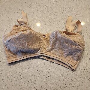 Vintage Ardyss Bra 28II Nude Wireless Lightly Lined Made In Mexico
